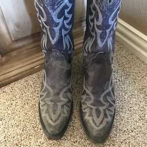 Lucchese 1883 gray snip toe boots